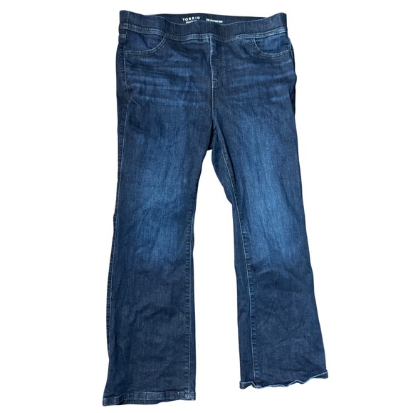 torrid Denim - Torrid Lean Jean Slim Boot 2S Dark Wash Excellent Super Soft Pull On Denim Pants